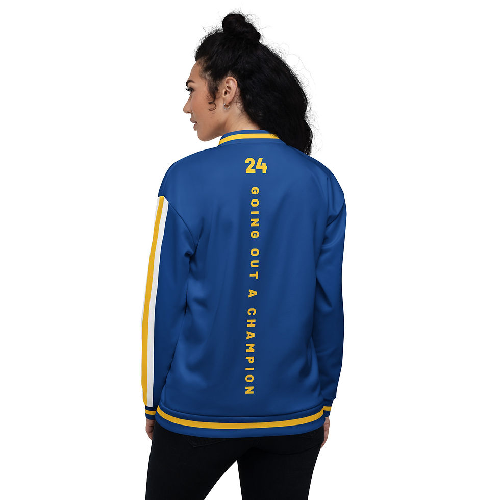 Thumbnail: GOAC Bomber Jacket - Royal Blue, White & Yellow