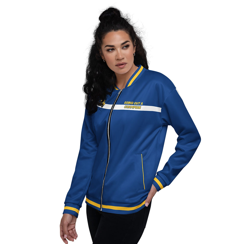 Thumbnail: GOAC Bomber Jacket - Royal Blue, White & Yellow