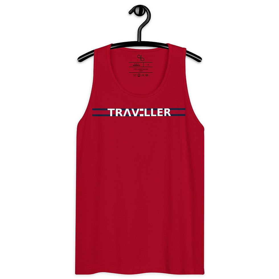 Thumbnail: TRAVELLER Swim Club Premium Tank - Crimson - Navy - White