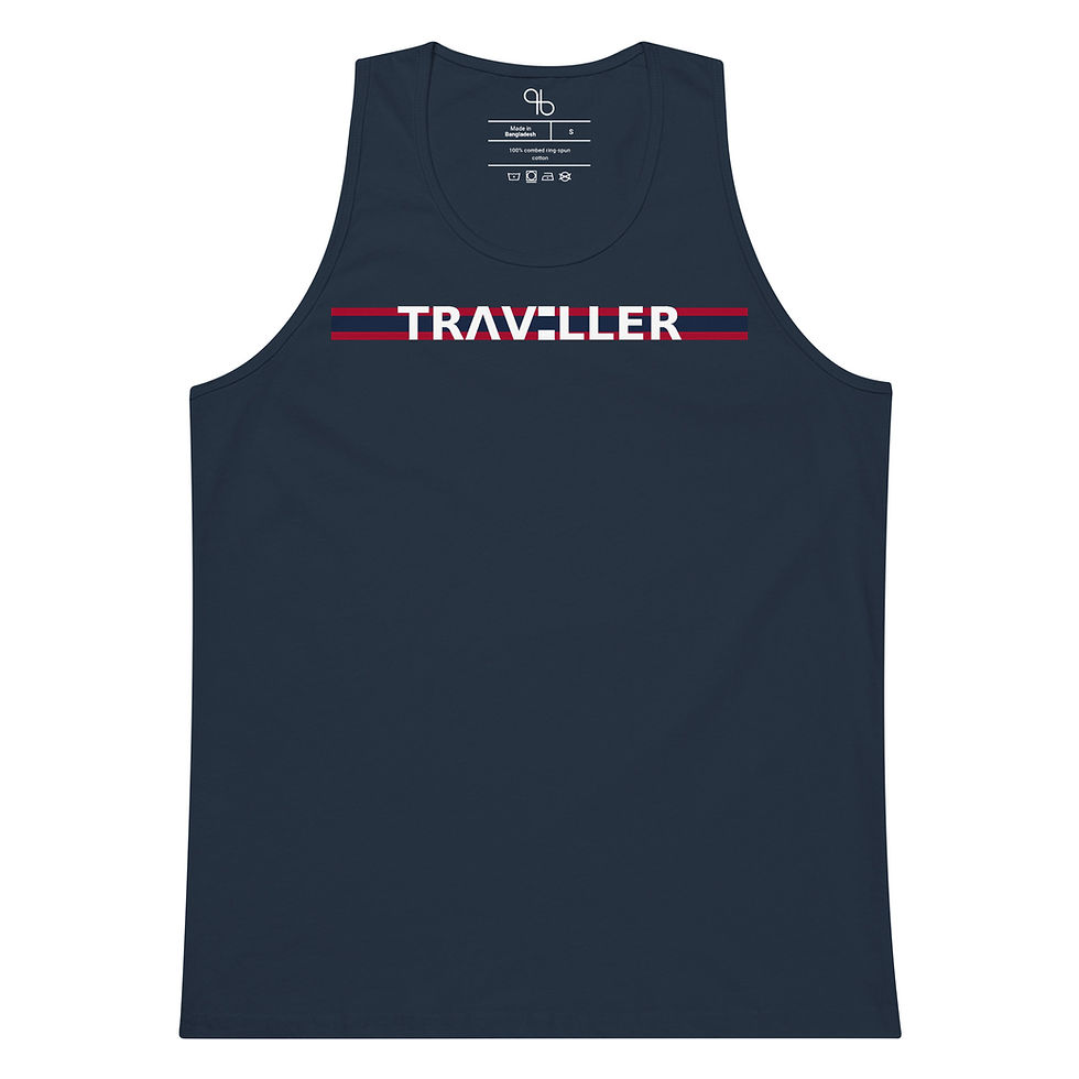 Thumbnail: TRAVELLER Swim Club Premium Tank - Navy - Crimson