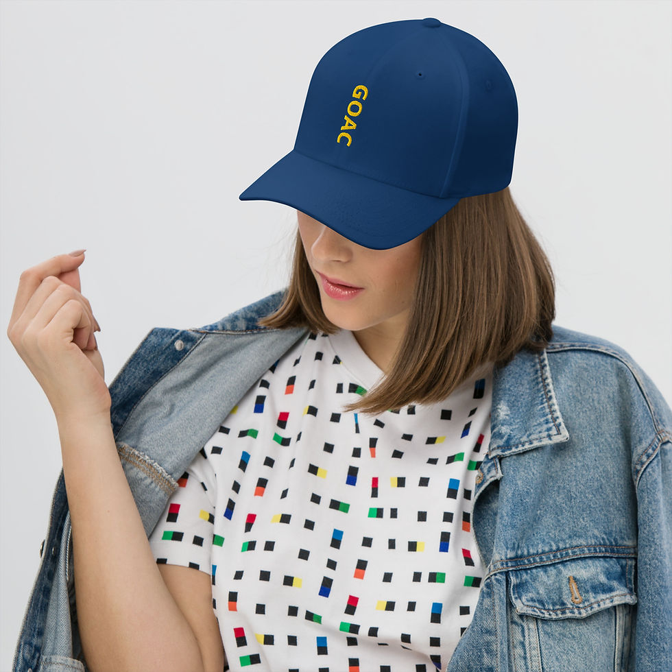 Thumbnail: GOAC Structured Twill Cap - Royal & Yellow