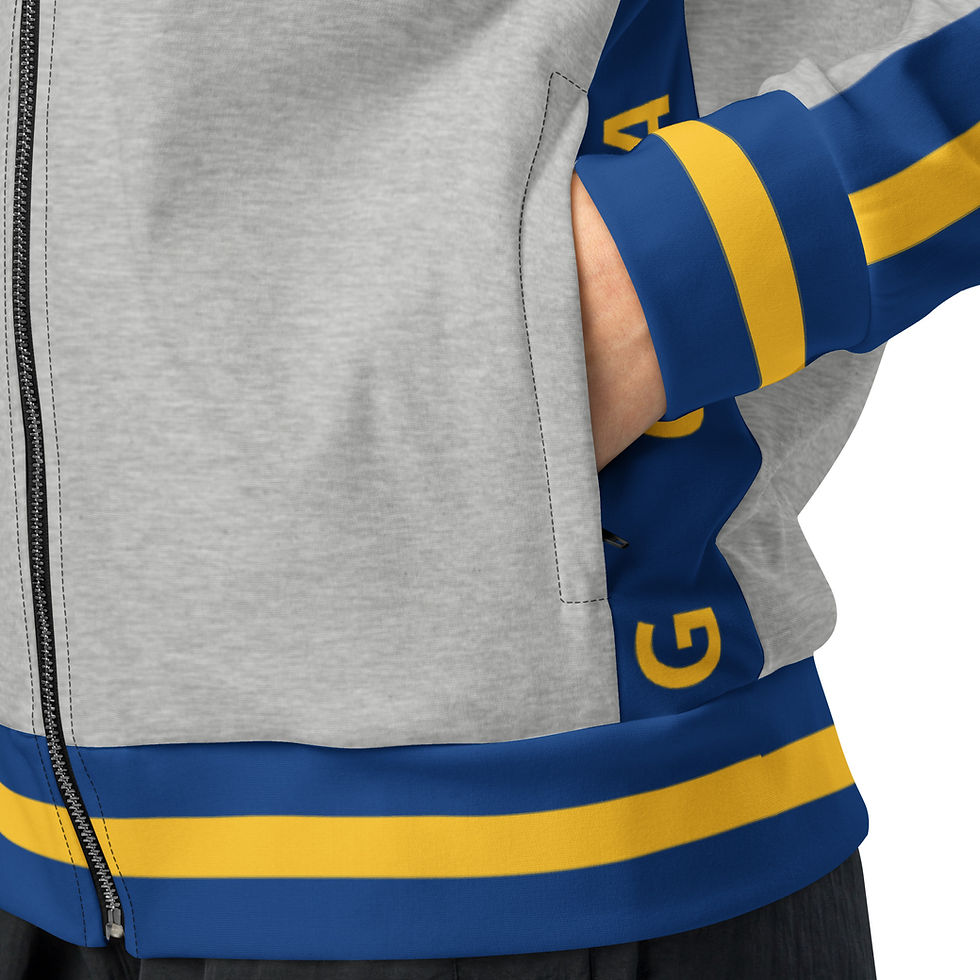 Thumbnail: GOAC Sport Jacket - Heather Gray, Royal Blue & Yellow