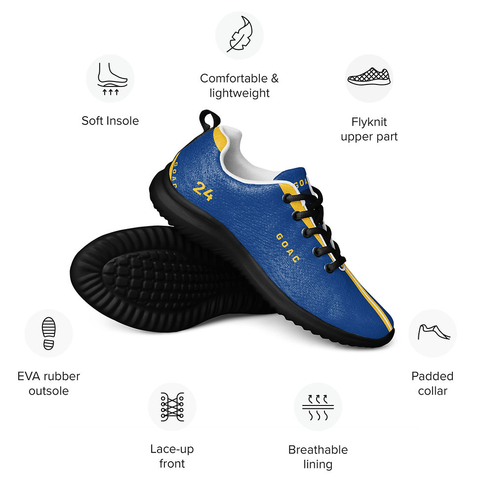 Thumbnail: Men's GOAC Casual Mesh Sneakers - Royal, Yellow