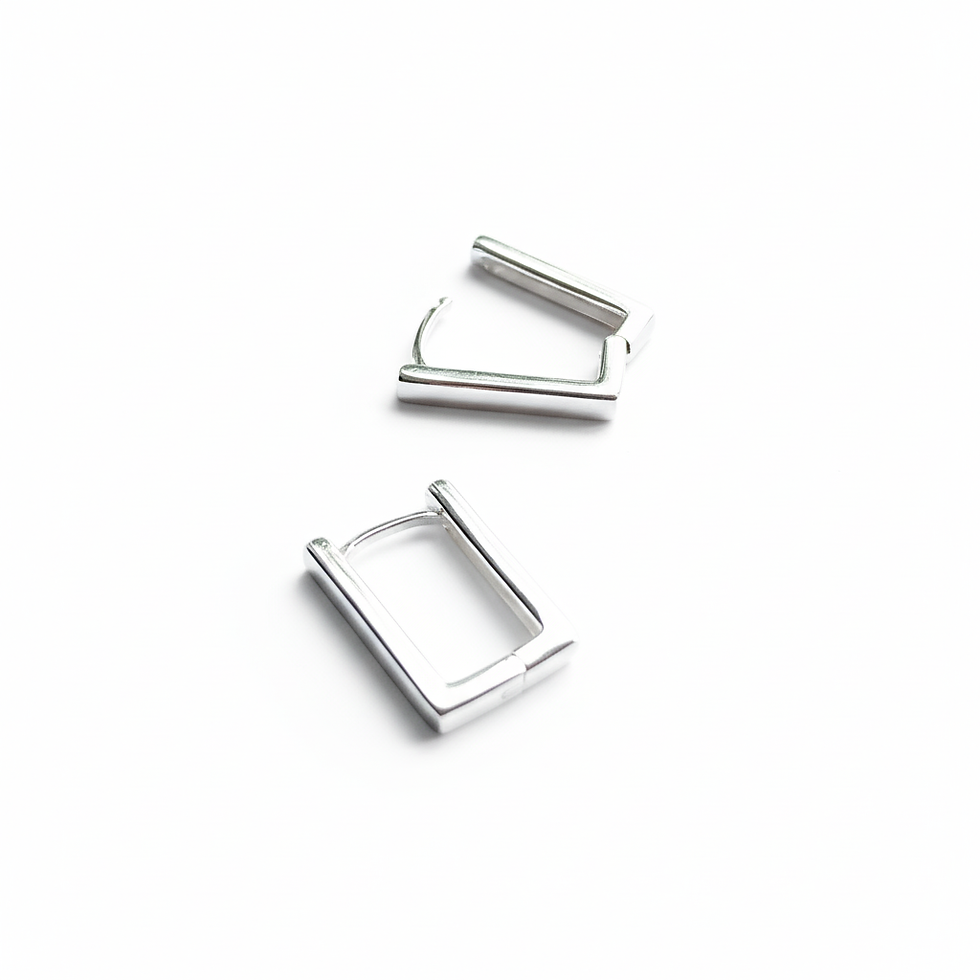 Indie Rectangular Huggie Hoops