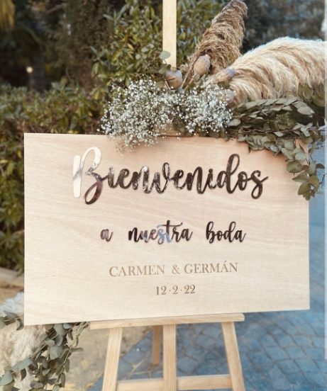 Cartel de bienvenida personalizado