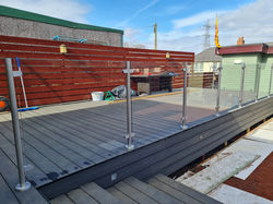 Glass Decking balustrade Glasgow, affordable glass balustrade, glass handrail, glass bannister, Scot