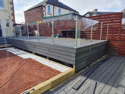 Glass Decking balustrade Glasgow, affordable glass balustrade, glass handrail, glass bannister, Scot