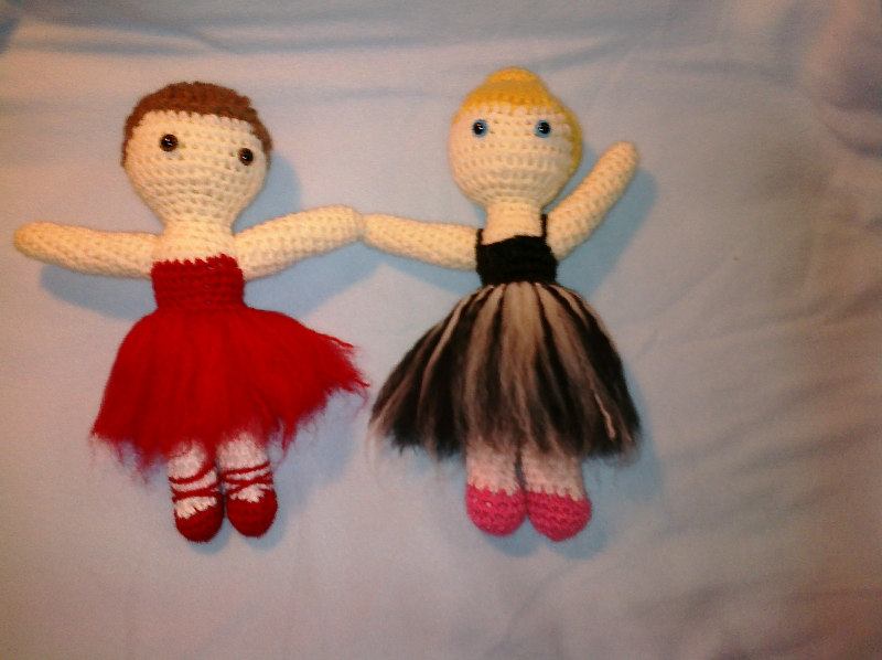 Red and Black/Pink Ballerinas