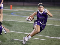 Jesika Hopkins flag football action photo