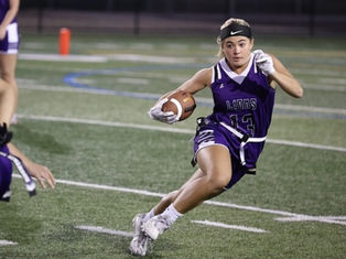 Jesika Hopkins flag football action photo
