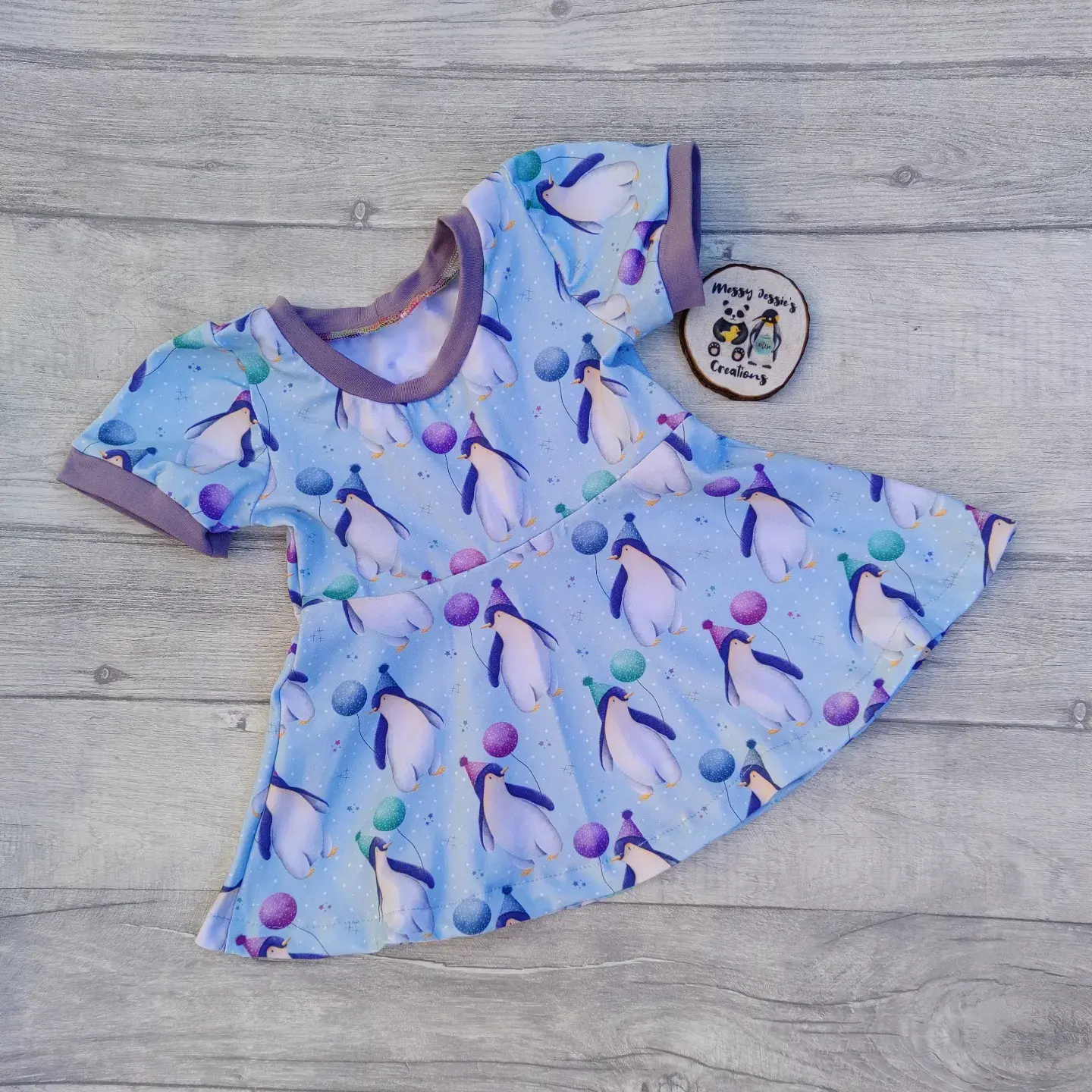 1-3yrs GWM peplum top Penguin party