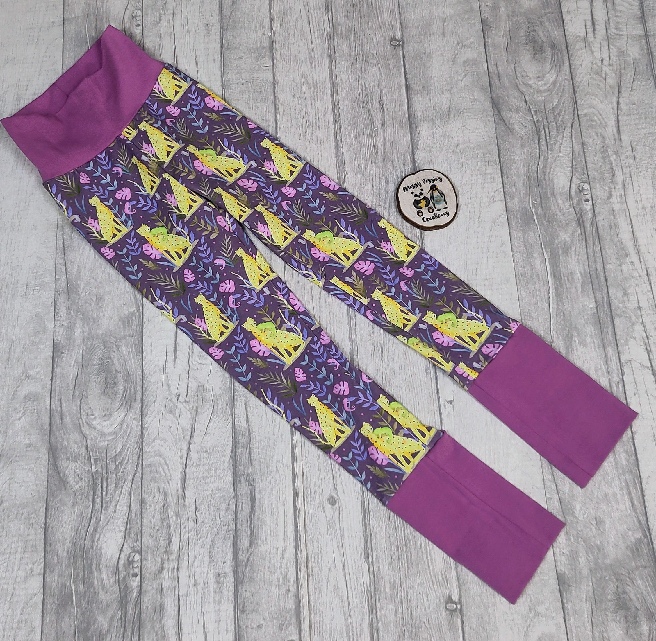 GWM 3-6 Years leggings Cheetah Purple