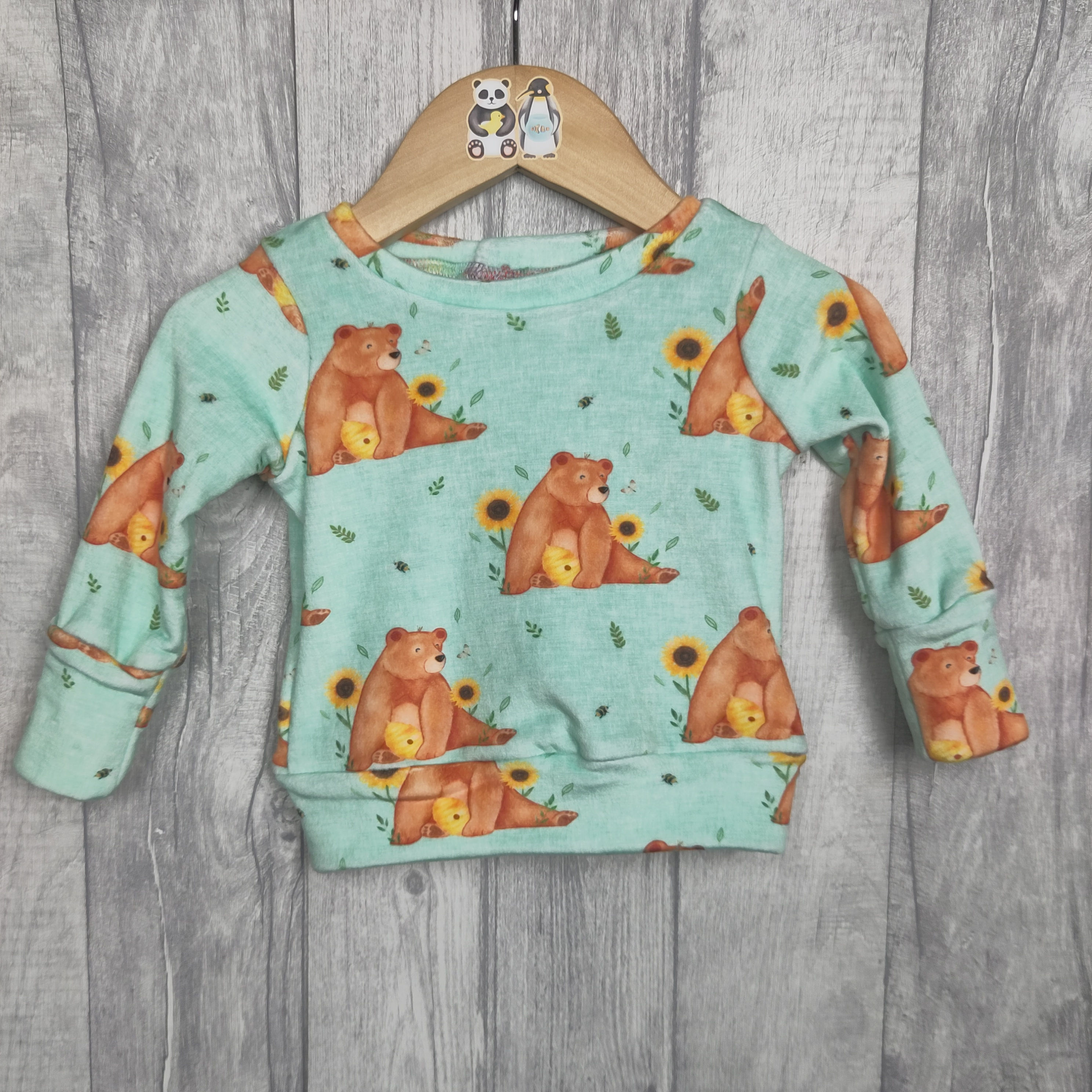 GWM 0-6m Squish Jumper Honey bear 