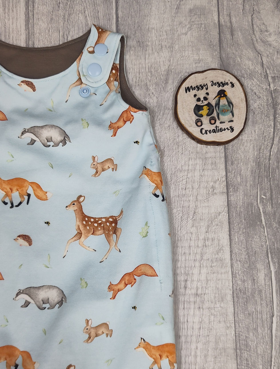Thumbnail: GWM 0-6m romper Woodland Adventures