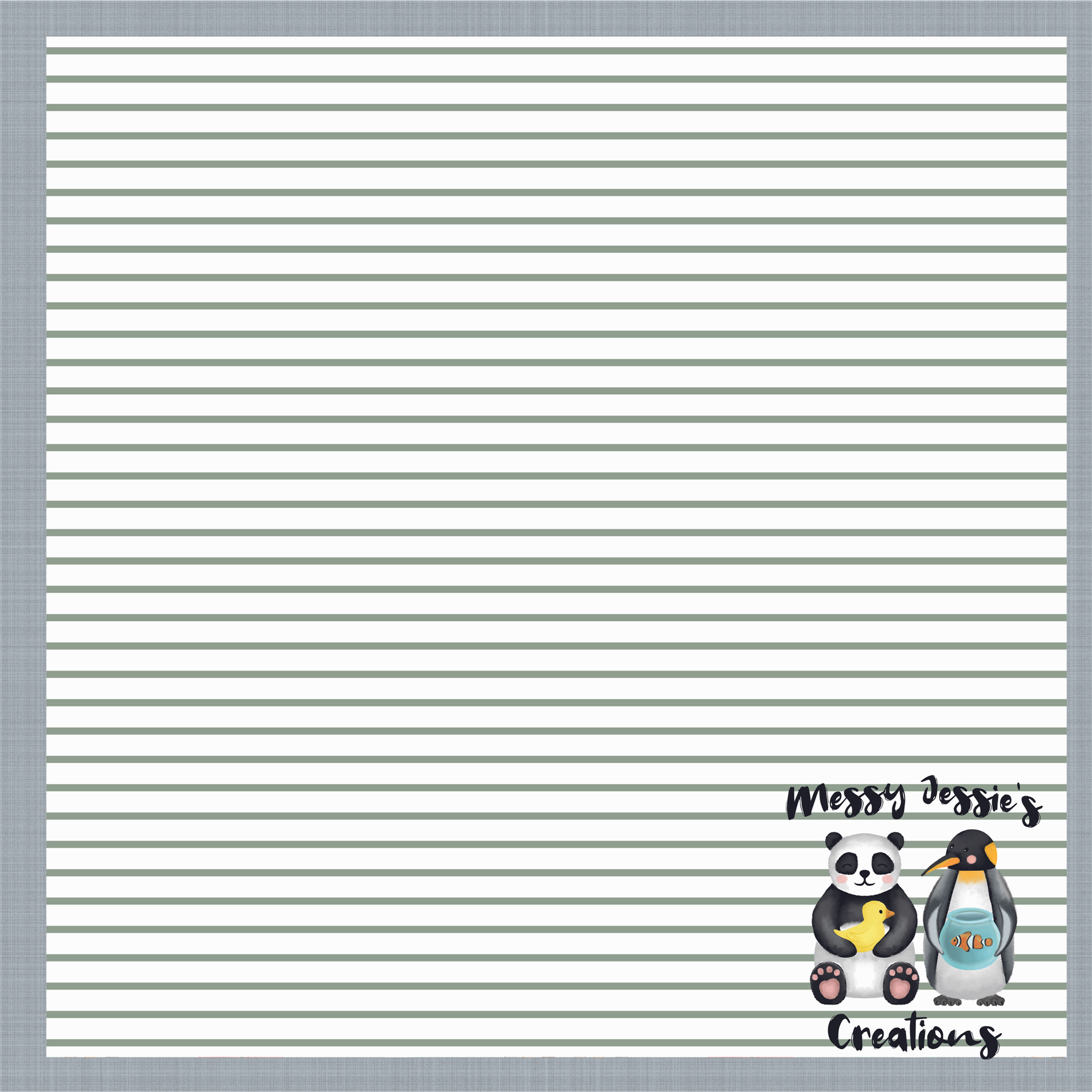 Sage Stripes GWM Tops