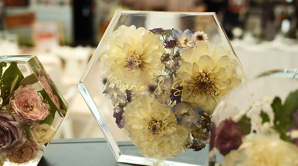 Brautstraußkonservierung Hexagon