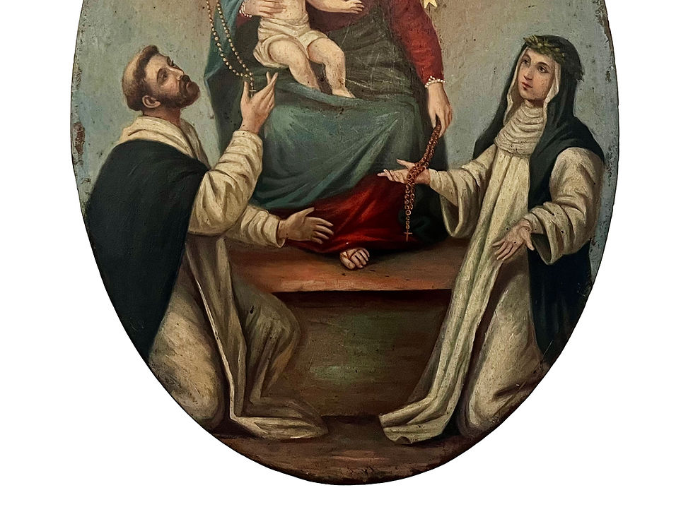 Thumbnail: A Gorgeous And Rare Italian Madonna And Child Painting From Naples, 1800's