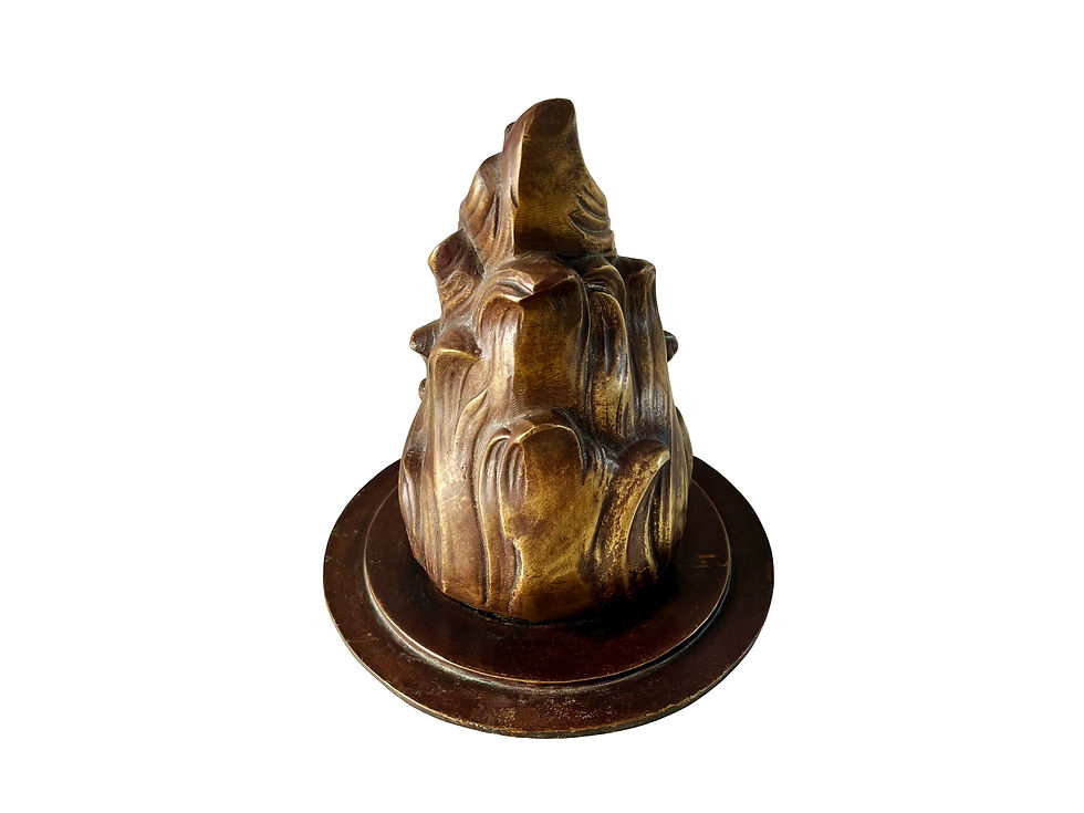 Thumbnail: A Gorgeous French Art Deco Flame, Cast Bronze, 1920's