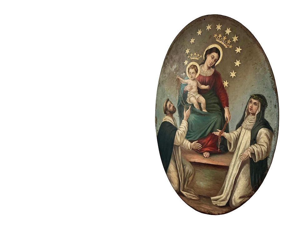 Thumbnail: A Gorgeous And Rare Italian Madonna And Child Painting From Naples, 1800's