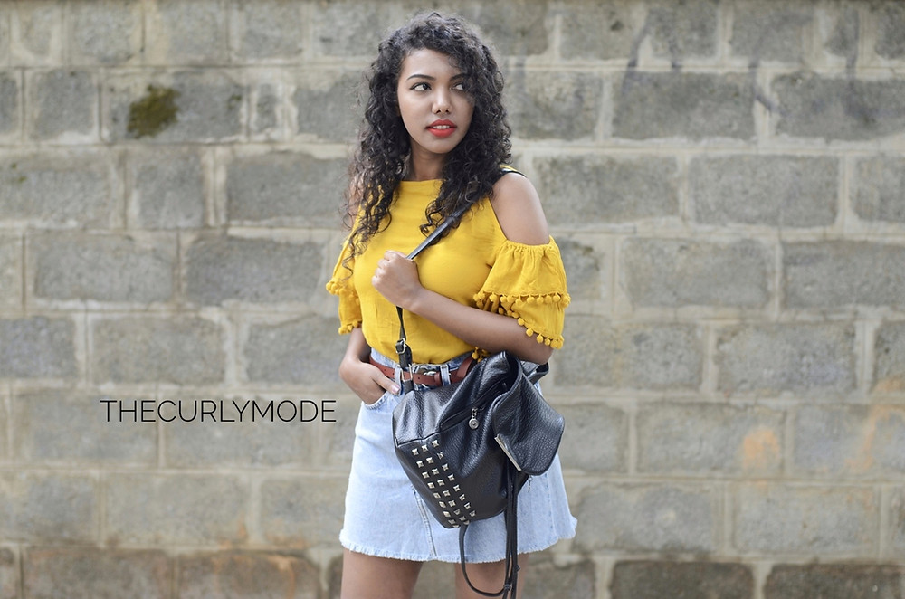 Warm summers and cold shoulders, The Curly Mode, outfit