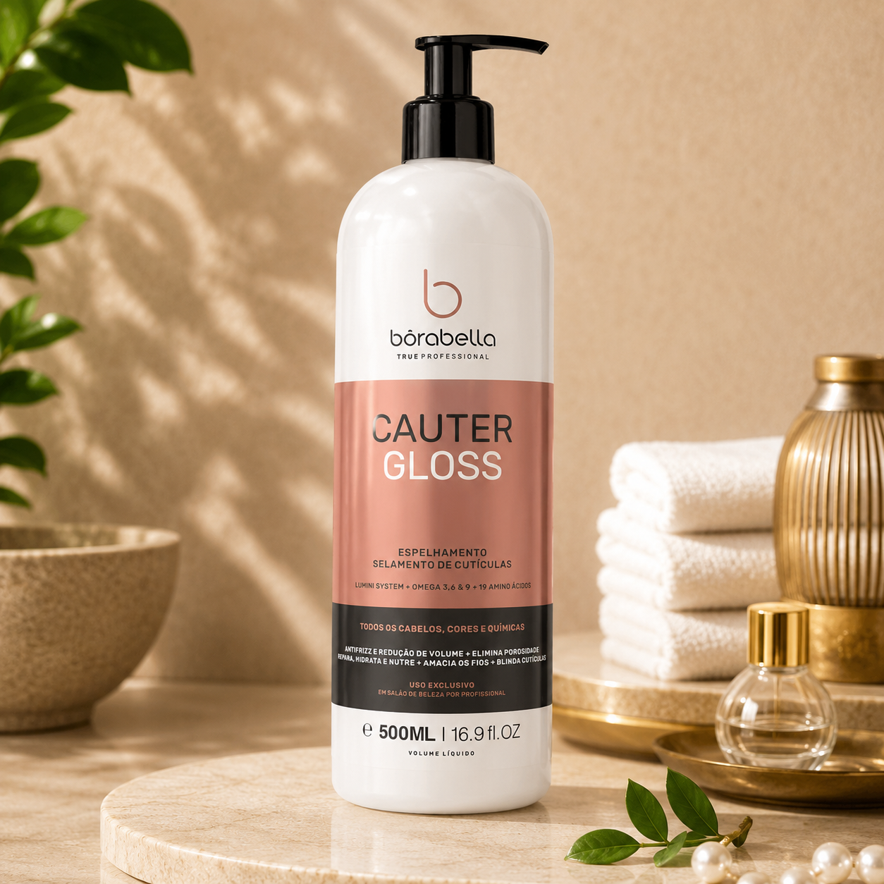Borabella Cauter Gloss 500ml – Espelhamento e Blindagem Cuticular - Alfa Casa e Beleza