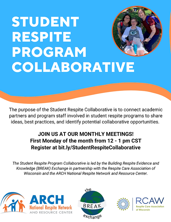 Student Respite Program Collaborative  flyer
