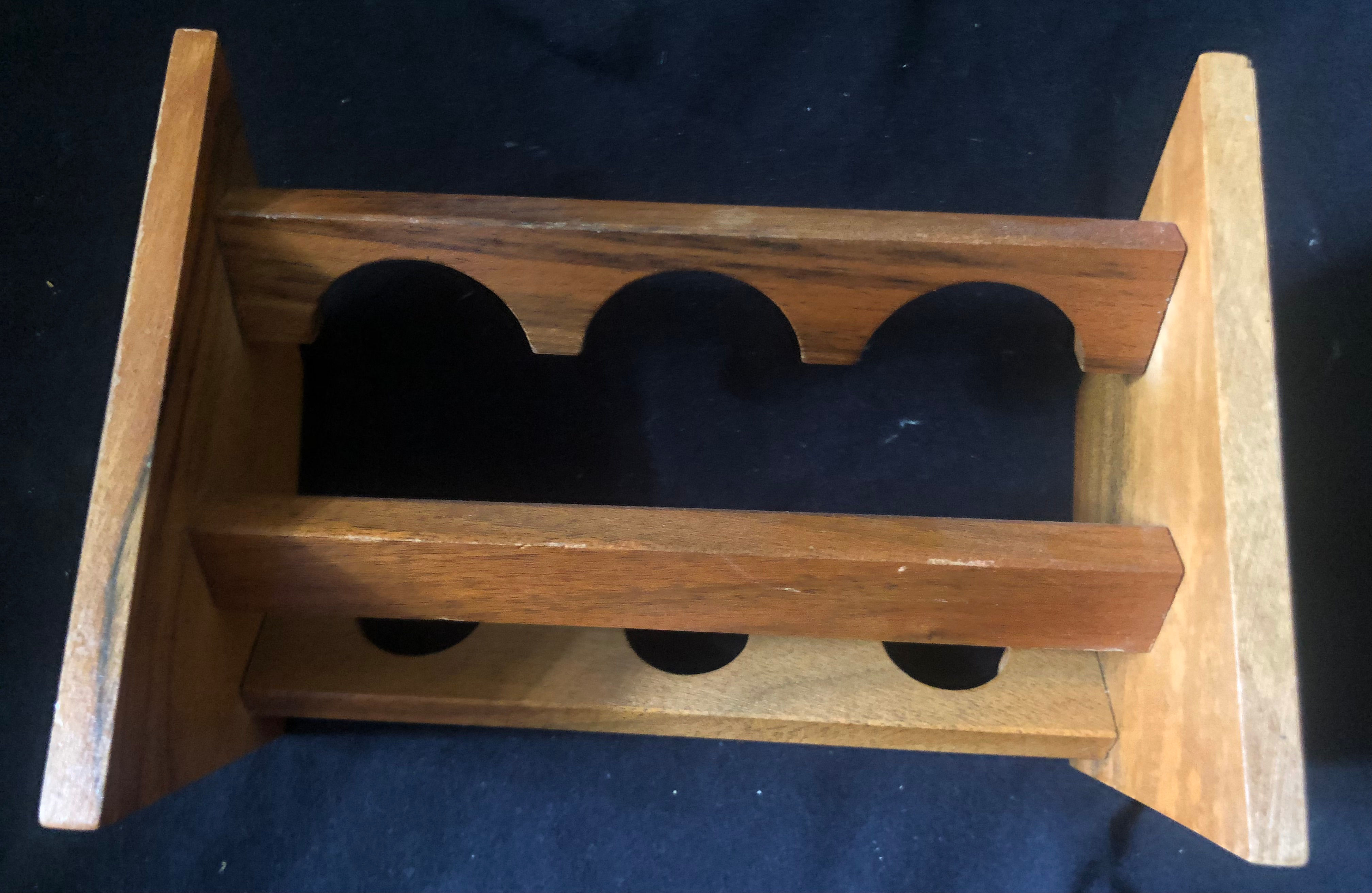 Pfeifenständer Holz für 3 Pfeifen