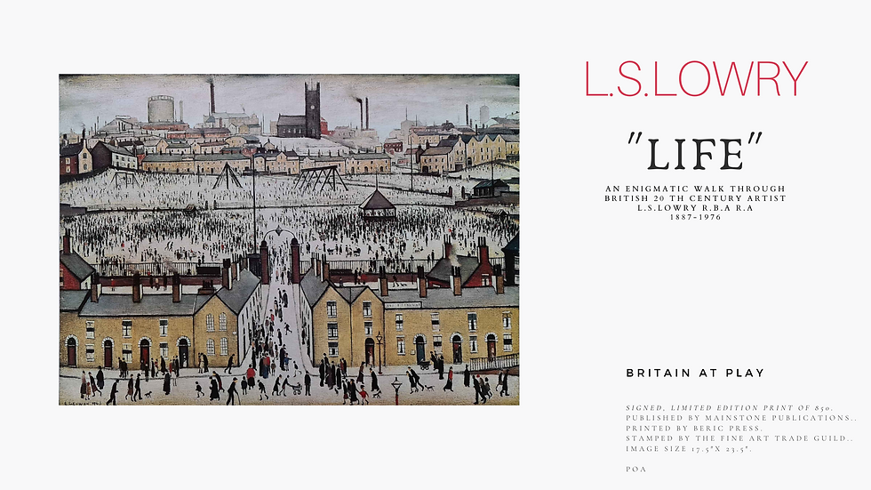 Thumbnail: L.S.Lowry RBA RA -"Britain at play "Signed limited edtion