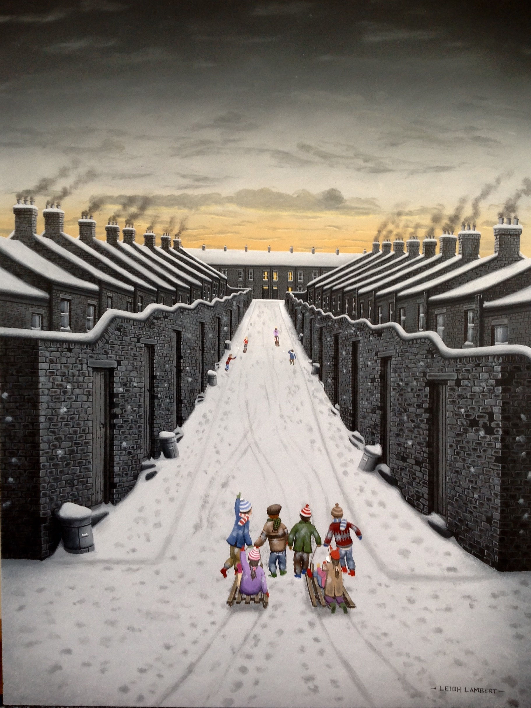 Leigh Lambert - "Home James" - Original oil on board 2015