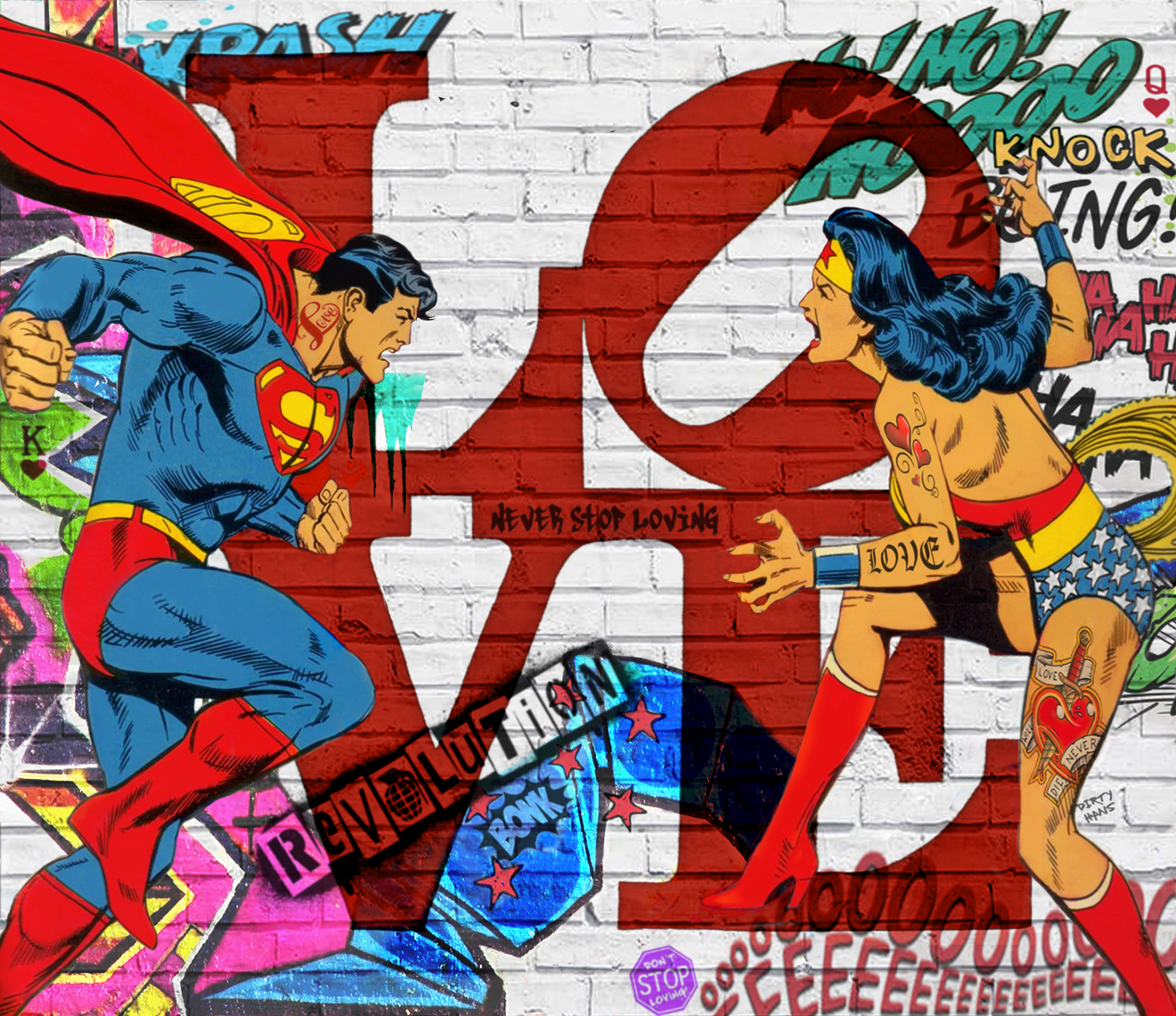 DIRTY HANS - Love to hate Limited Edition Fine Art on paper