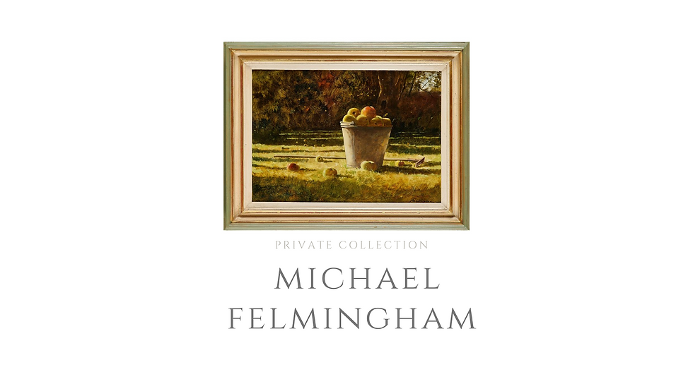 Thumbnail: Michael Felmingham Original oil painting- Apple Bucket oil on board