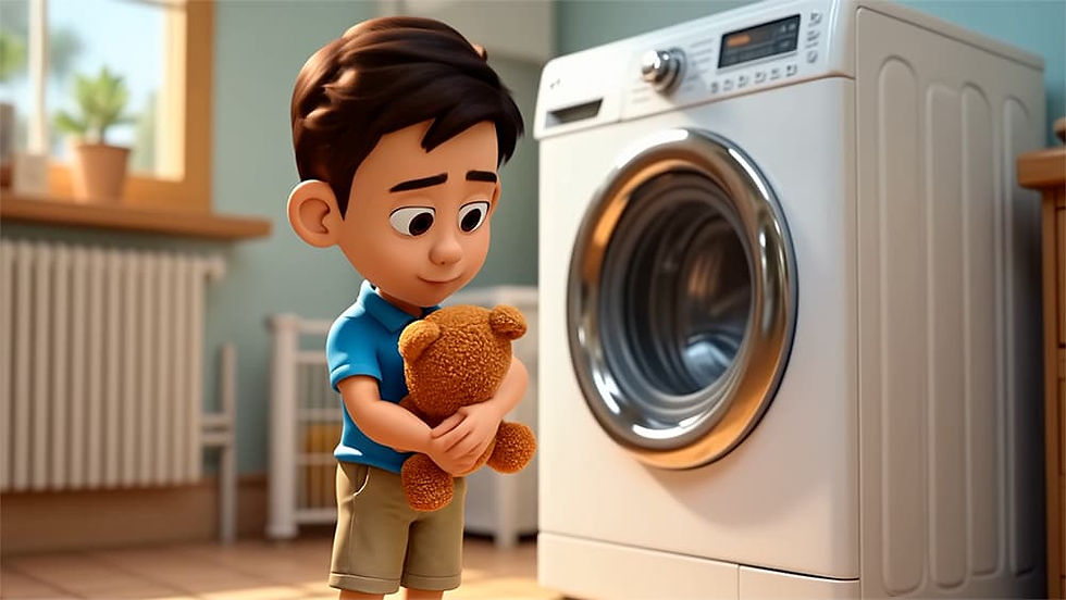 Image of Noah in the Washing machine Adventure