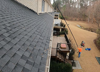 Gutter cleaning done safely from the ground