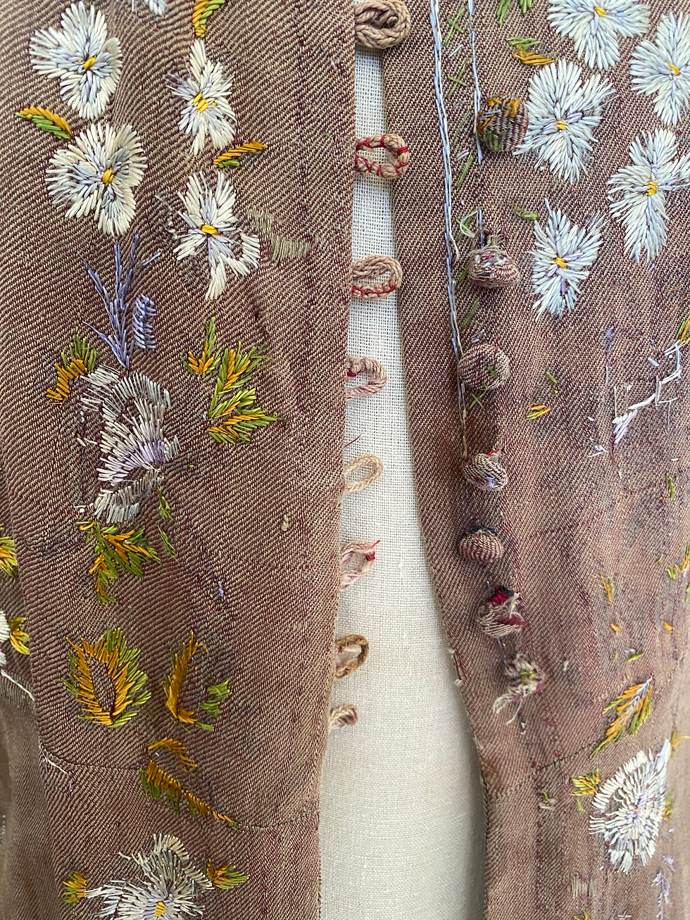 Thumbnail: Embroidered Edwardian Ladies Suffrage Coat Dress