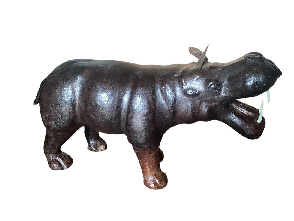Thumbnail: Large Leather Liberty Hippo Footstool 