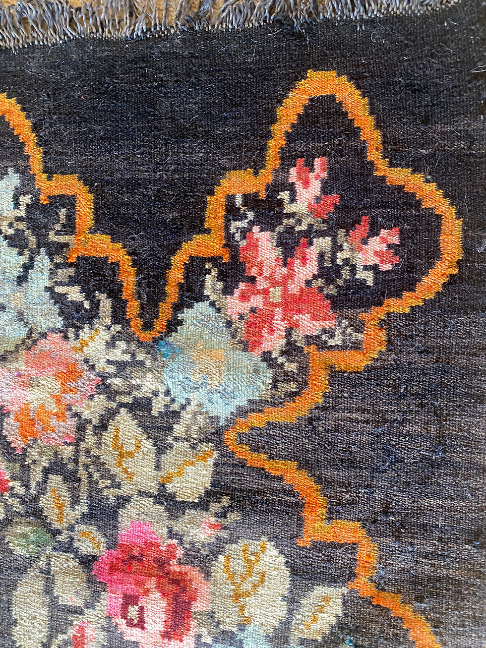 Thumbnail: Antique Bessarabian Romanian Wool Kilim Handwoven Rug Carpet