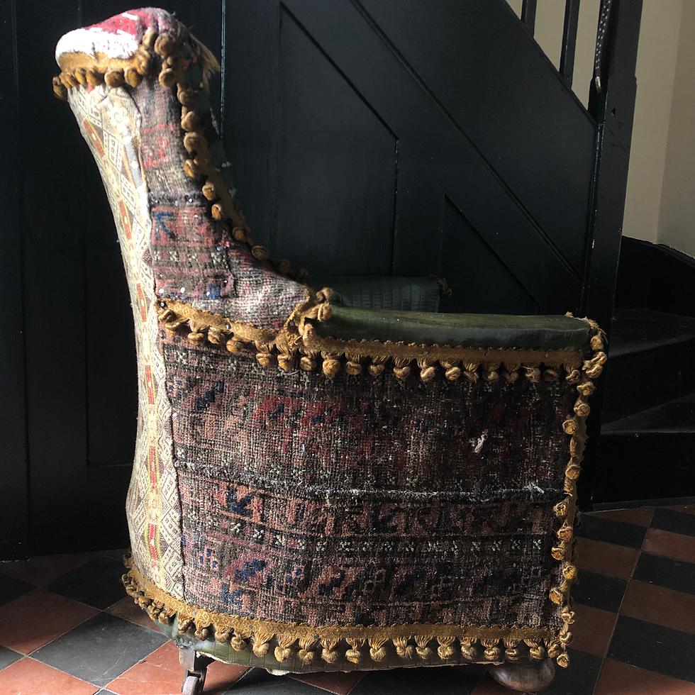 Thumbnail: Early 20th Century Antique Kilim Carpet Chair