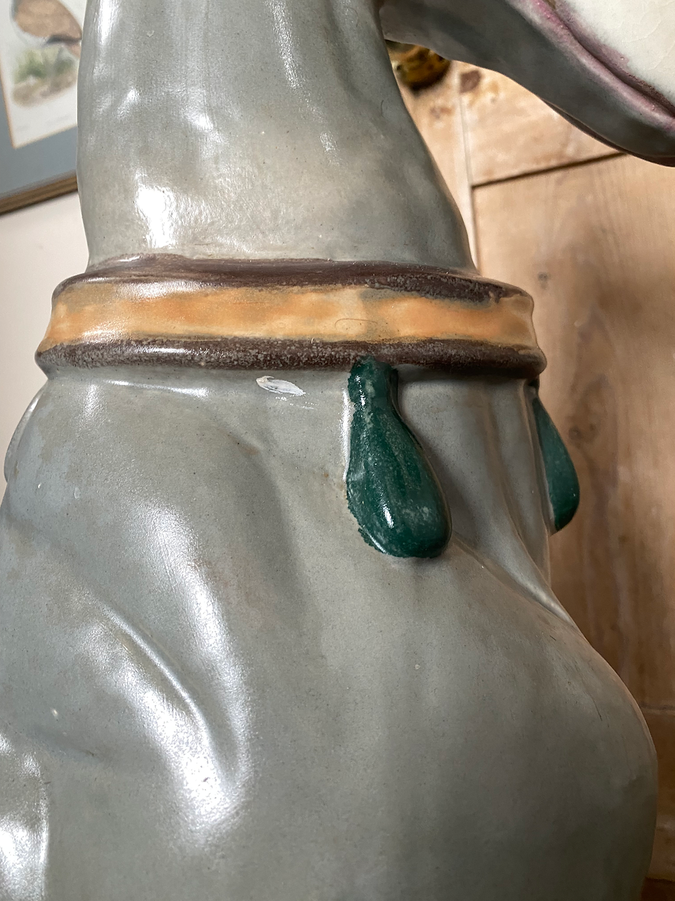Thumbnail: A Vintage Life-size Ceramic Italian Greyhound Figure Statue
