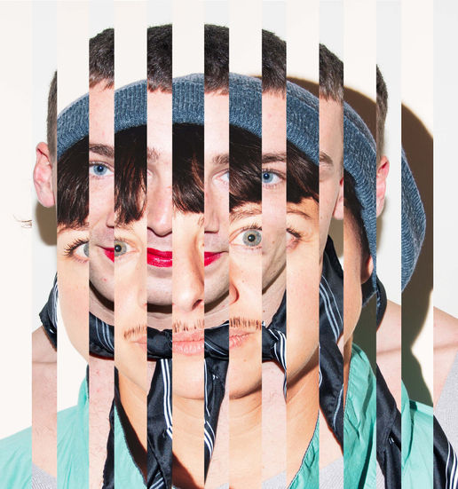 Images of "masculine" women and "feminine" men's faces are combined to mix genders.