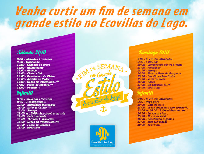 Fim de semana em grande estilo!