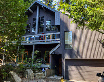 full exterior repaint two days away from completion on Whistlers Eagle Drive