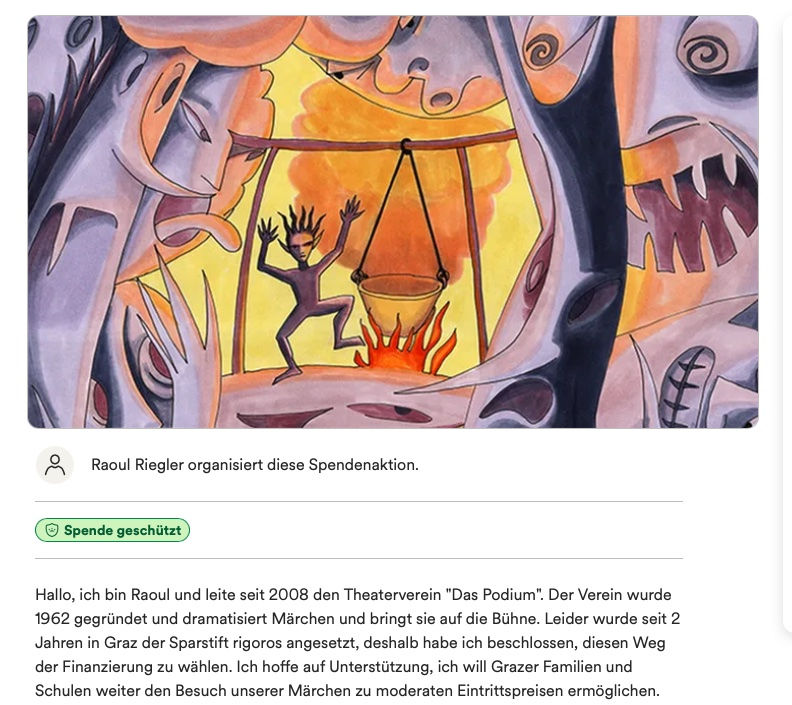 Rumpelstilzchen soll leben! Dazu hat das Podium-Märchentheater eine Crowdfunding-Aktion gestartet. (Bild: Podium)