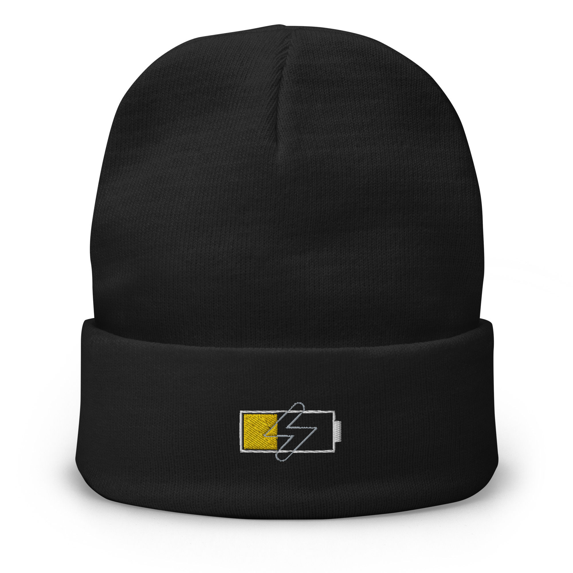 Social Battery Embroidered Beanie