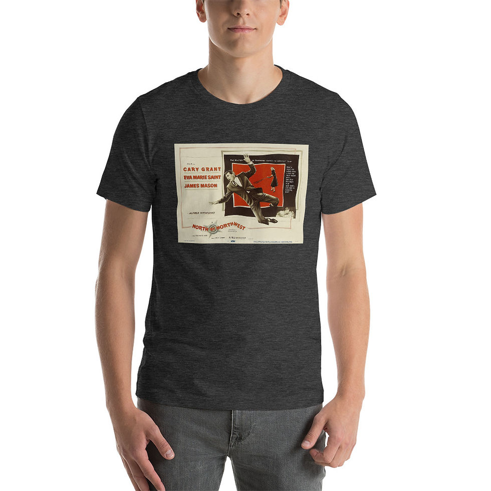 Miniatura: Camiseta Unisex Canvas 3001. Con la muerte en los talones 2 Cine Clásico SigloXX