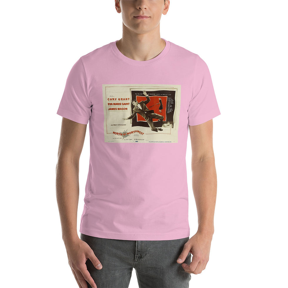 Miniatura: Camiseta Unisex Canvas 3001. Con la muerte en los talones 2 Cine Clásico SigloXX