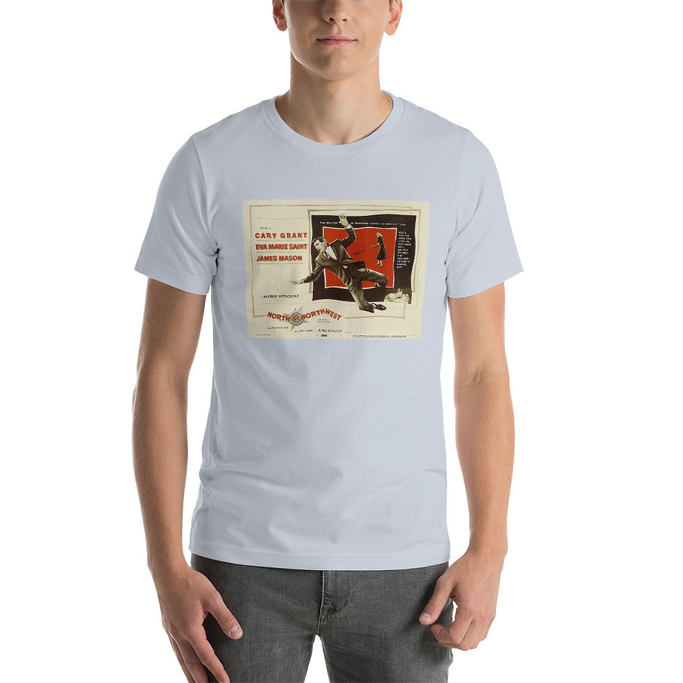 Miniatura: Camiseta Unisex Canvas 3001. Con la muerte en los talones 2 Cine Clásico SigloXX