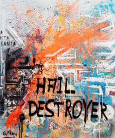 Entdecken Sie die abstrakte Acrylgemälde von Captain Fanta aus Nürnberg. Erleben Sie die Vielfalt der Farben und Formen dieses einzigartigen Kunstwerks in meiner Galerie.