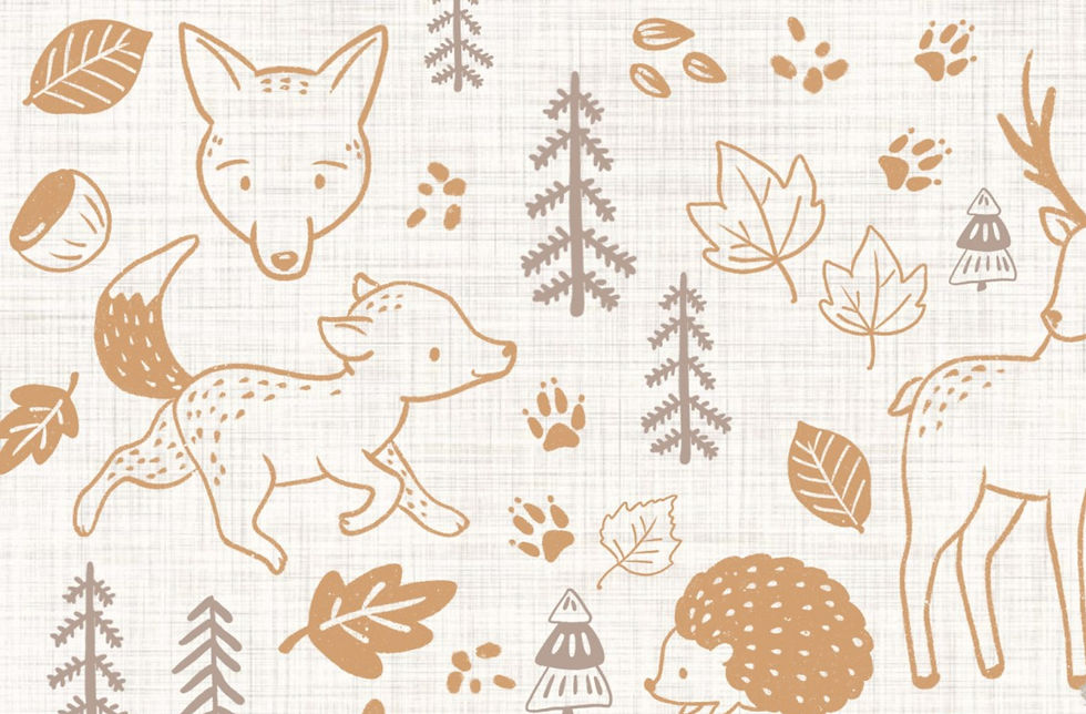 Miniaturbild: Softshell -  Waldtiere minimalistisch nude