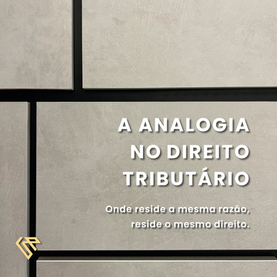 A analogia do direito tributário