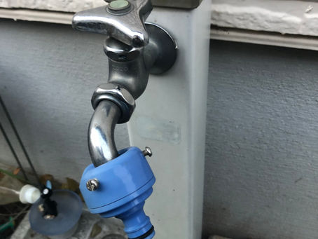 外に出ている水道の蛇口